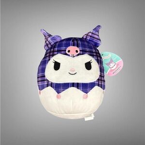 Squishmallow 10” Kuromi purple tartan plush 
NWT #kawaii #plushie